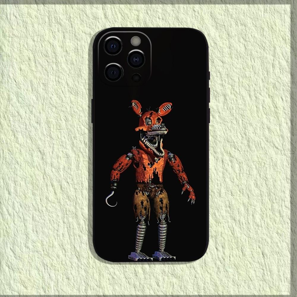 Five-Nights-At-Freddys F-Fnaf Phone Case For iPhone 16,15,14,13,12,11,Pro,X,XS,Max,XR,Plus,Mini Soft Black Cover
