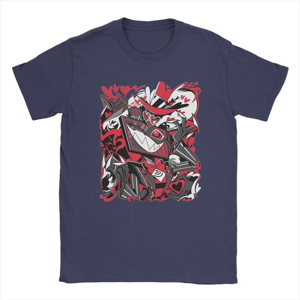 Hazbins Hotels Vox Men T Shirt Fashion Tees Short Sleeve Round Neck T-Shirt Cotton Adult Clothes