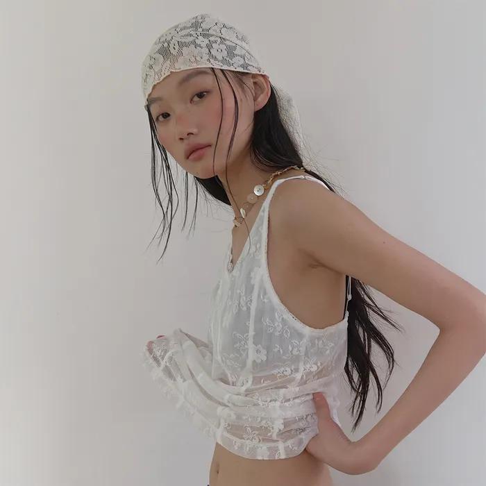 FLORAL LACE SCARF (IVORY)