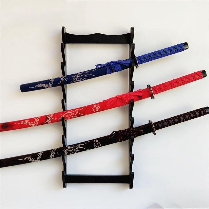 Wall Mount Katana Display Holder Samurai Sword Rack Rapier Sabre Stand Support Japanese Katana Storage Shelves Home Organizer