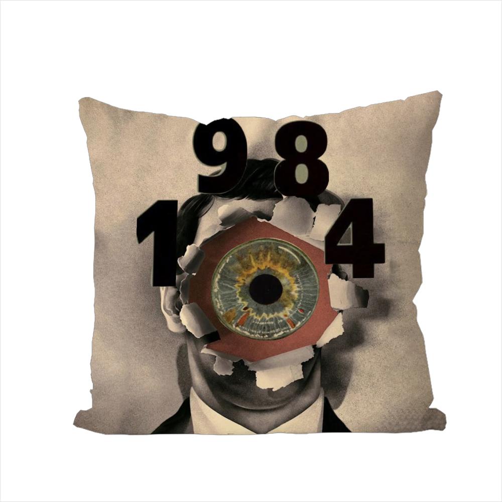 Nineteen EightyFour Pillow Case For Car Sofa Decorative Home Doublesided Print Plush Square Throw Pillow Cushion Cover