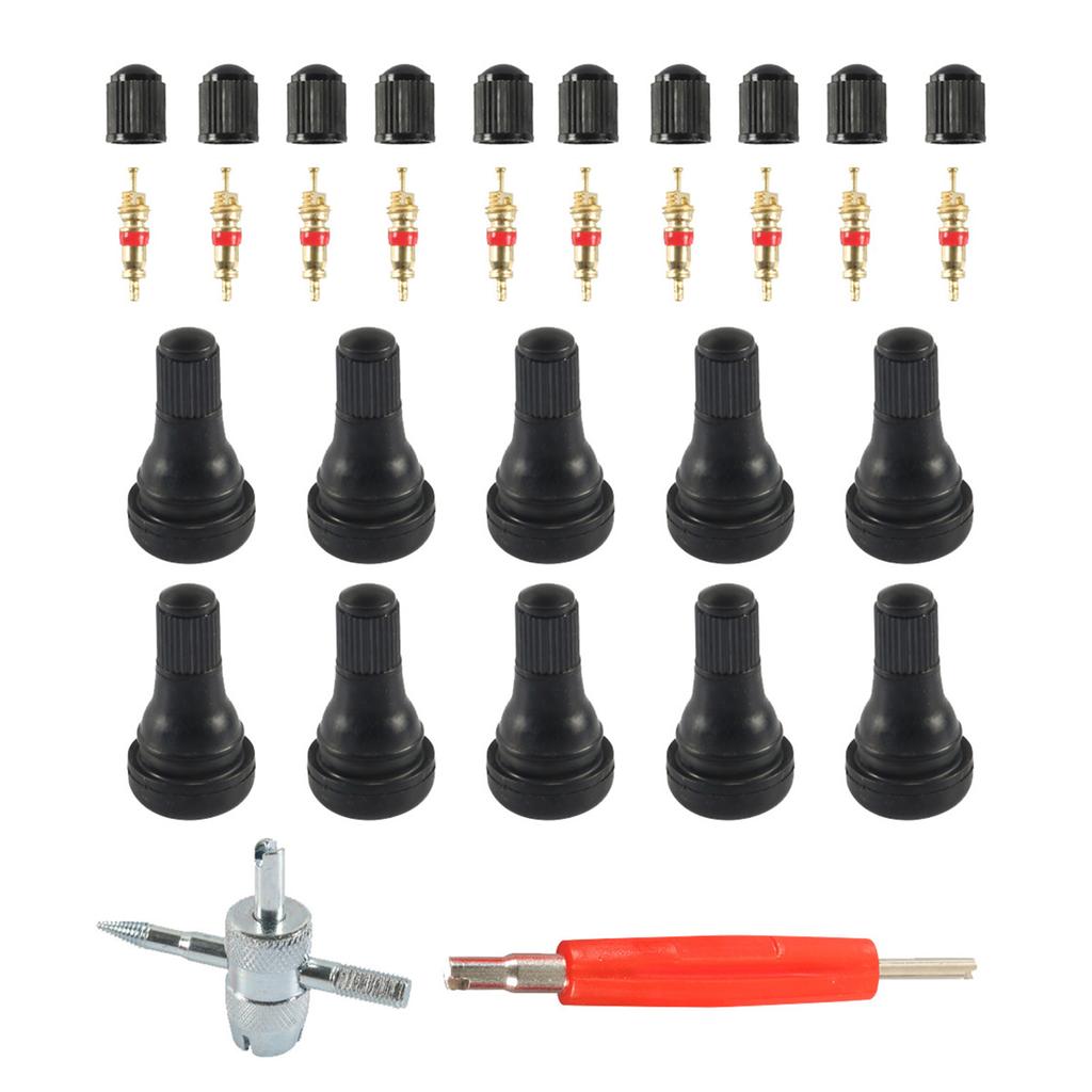 Complete 32 Piece Valves Cores Installation Tool Set For Efficient Tire Valves Replacement Suitable For Various Vehicles
