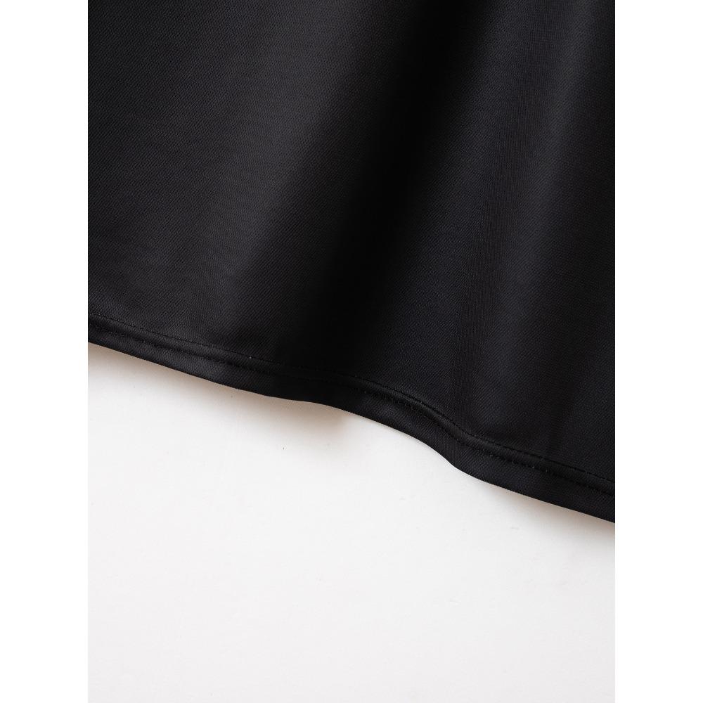 Men's Casual Polo Shirt with Collar and Zipper T-shirt Top