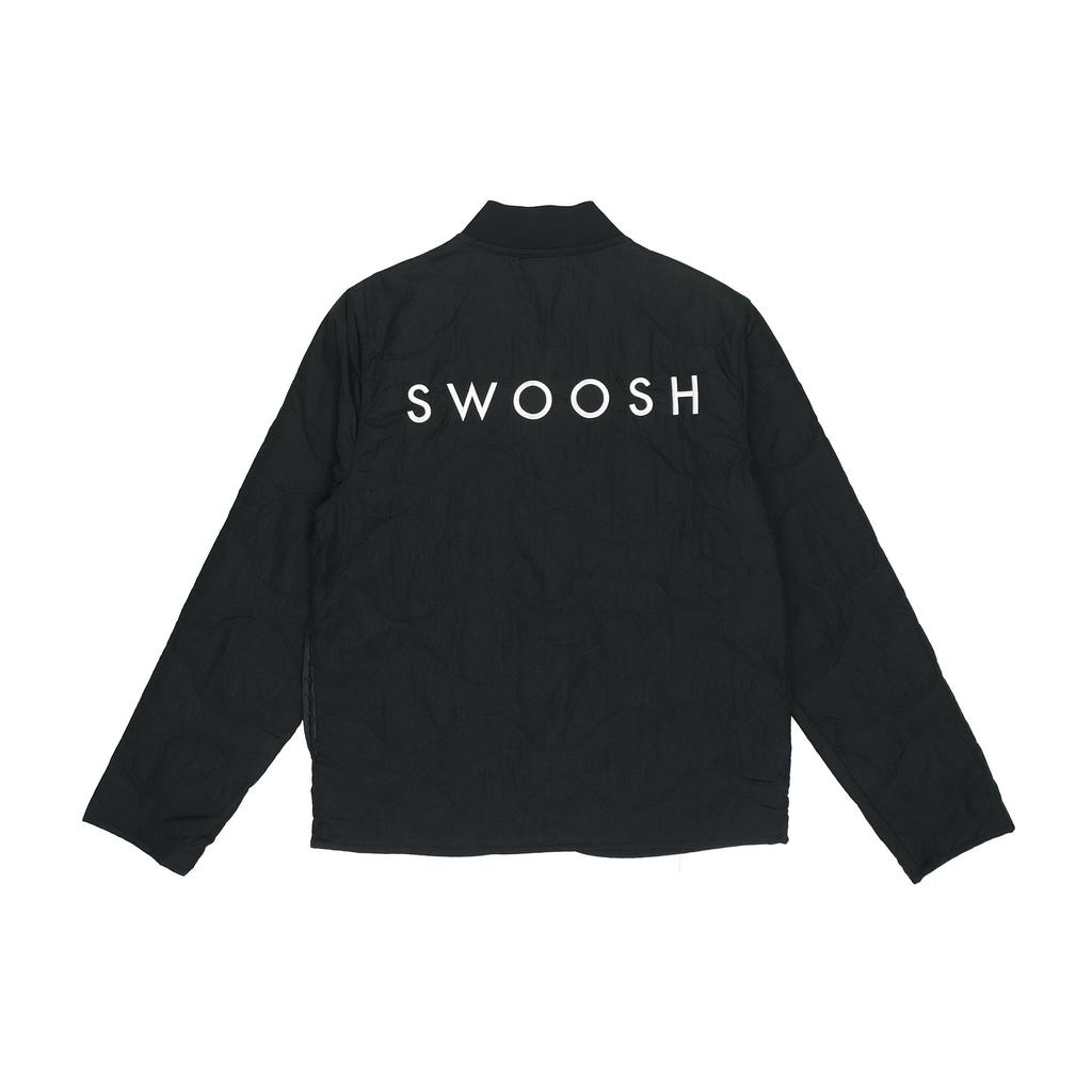 Nike Sportswear Swoosh Embroidered Cotton Jacket Men Outerwear Black DM1247-010