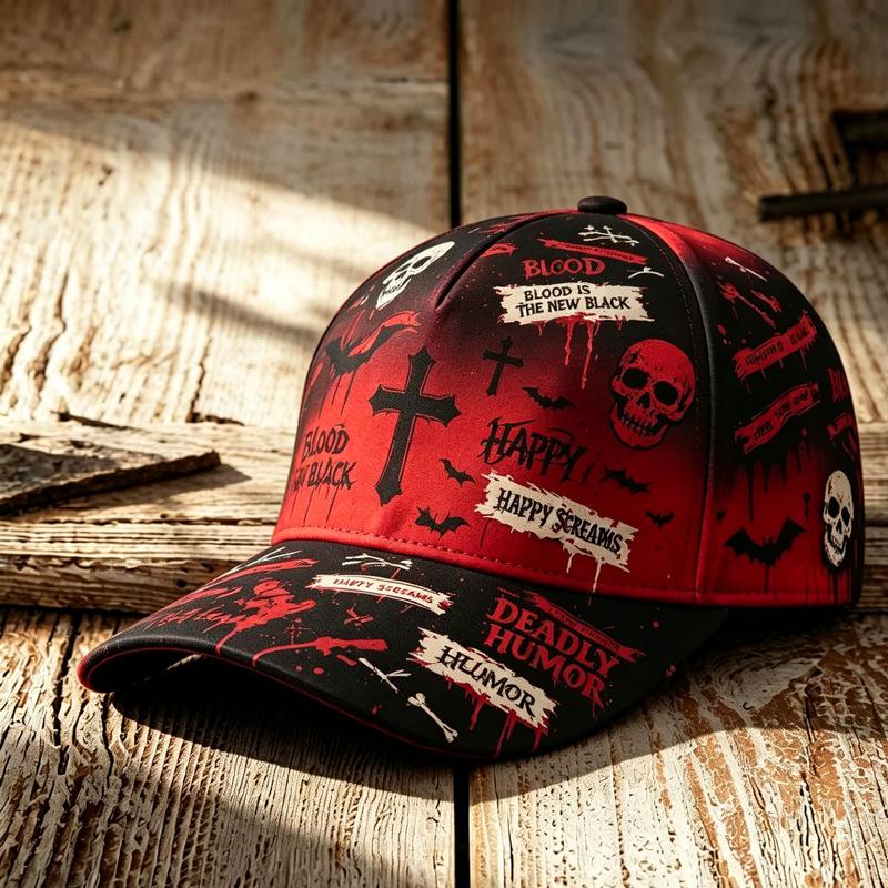 Gorra de Béisbol Estilo Callejero Americano Sombrero con Estampado de Halloween Sombrero Casual Diario para el Sol