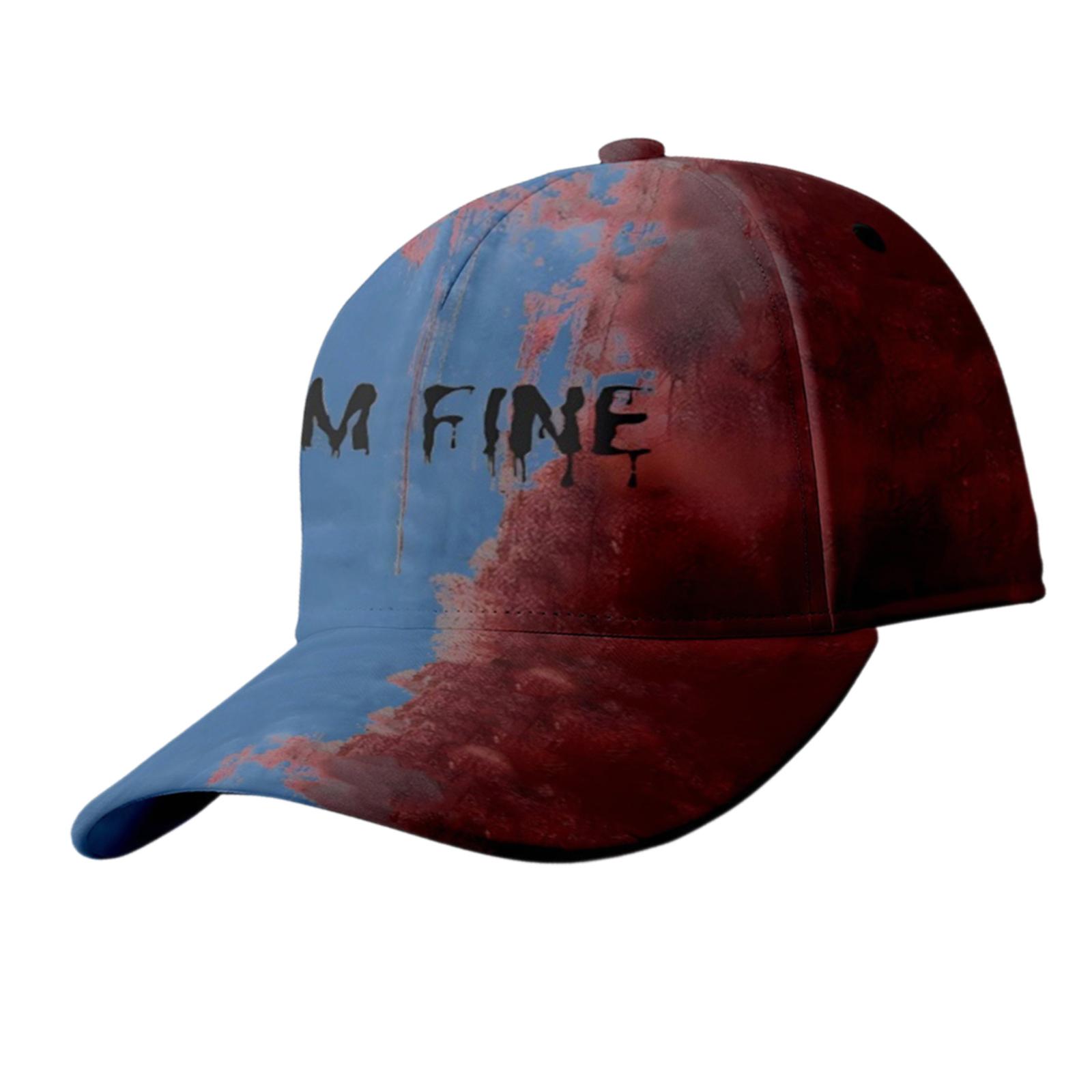 

Novelty Bloody Halloween Caps with Adjustable Strap Scary Blood Printing Baseball Hat for Theme Party Masquerades Headwear