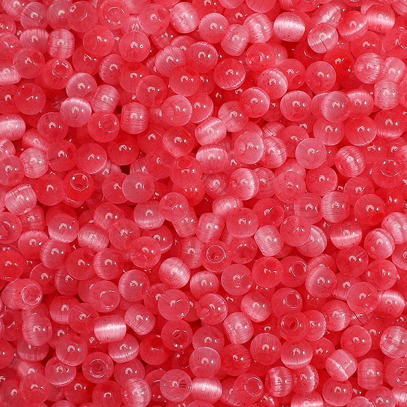 Mărgele de sticlă ochi de pisică jeleu 4mm, mărgele mici, mărgele libere, accesorii DIY lucrate manual, mărgele pentru înșirat manual, mărgele rotunde, lanț pentru telefonul mobil, mărgele rotunde, culoare încântătoare