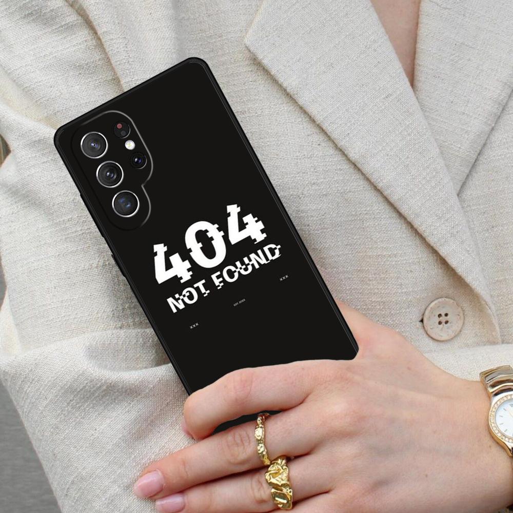 Error 404 not found SOFT Cell Phone Case for Samsung Galaxy S26 Ultra S25 S24 S23 S22 S21 S20 Note10 Cover