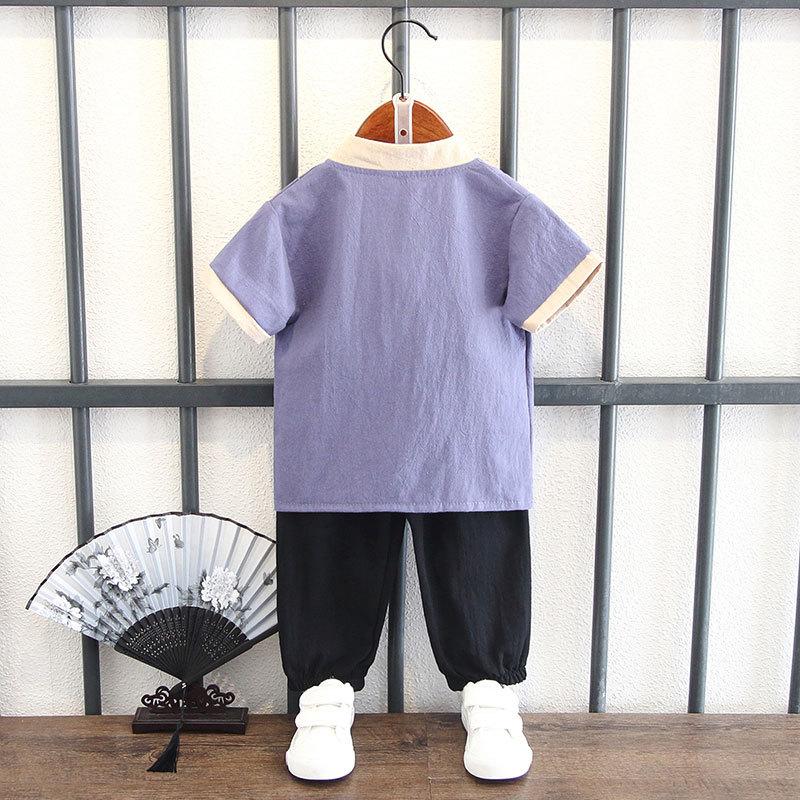 Children's Ancient Boys Summer Clothes Clothes Ancient Chinese Style Chinese Style Children's Baby China Style Tang Suit Summer Children's Clothing