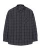 DRAW FIT Seersucker Smoke Check Shirt [Charcoal]