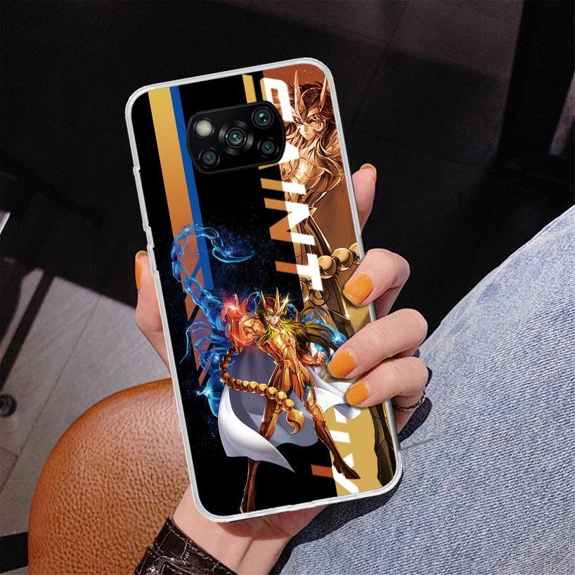 Anime Saint-Seiya Phone Case For Xiaomi Poco X7 X6 X5 Pro F7 Ultra Redmi 15C 15 13C 13 12C 12 10 10A 10C 9 9A 9C 9T Cover Poco X