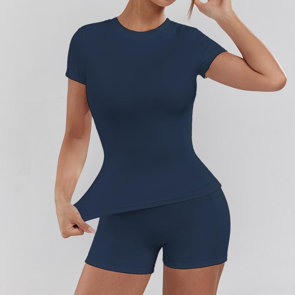 Women's High-Waist Butt-Lifting Quick-Dry Yoga Suit - 2-Piece Fitness & Pilates Set