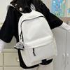 Schoolbag New Student High-value Solid Color Backpack Large Capacity School Bag Women's Japanese Simple Versatile Leisure Travel Backpack