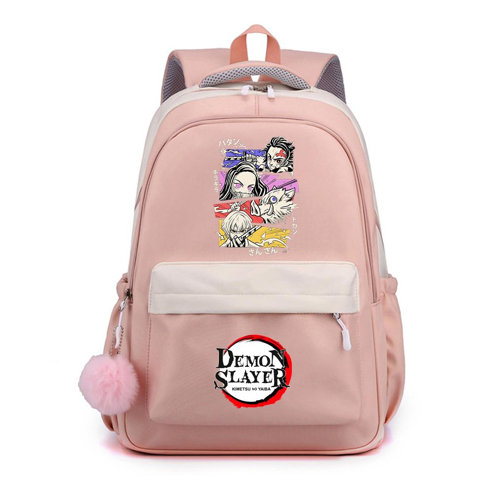 Anime Demon Slayer Printed Backpack for Teenger Student Girl Boy Schoolbag Bookbag Gift Women Large Capacity Waterproof Travel Bag Mochila