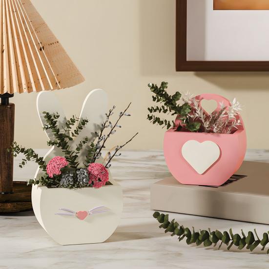 2 Stück Osterhasenform DIY Hasenkorb Silikon-Gießform Einfaches Entformen Seifenform 3D Osterdekoration