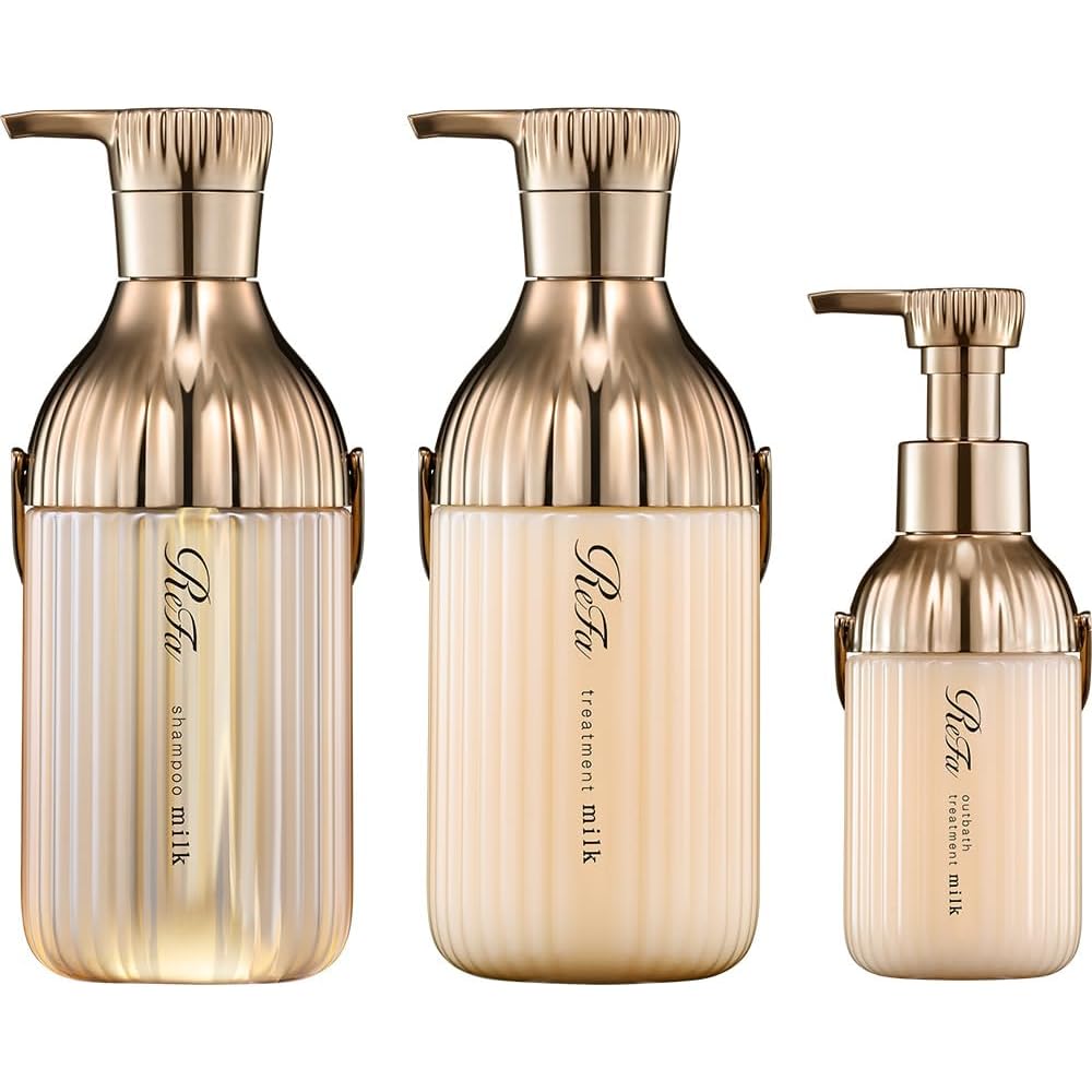 ReFa Milk Protein White Amber Milk Tea Shampoo Conditioner Leave-In Treatment 300ml