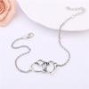 Retro Punk Summer Anklets Wild Love Heart-shaped Double-hearted Anklet Lady Legs Anklet