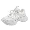 Gypsy rhinestone thick-soled dad shoes for women's autumn new mesh breathable heightening sneakers for women