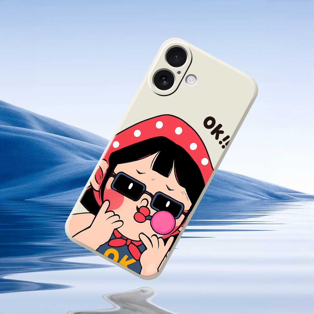For iPhone 17 Case Cute Kid Pattern Printing Straight Edge TPU Phone Back Cover