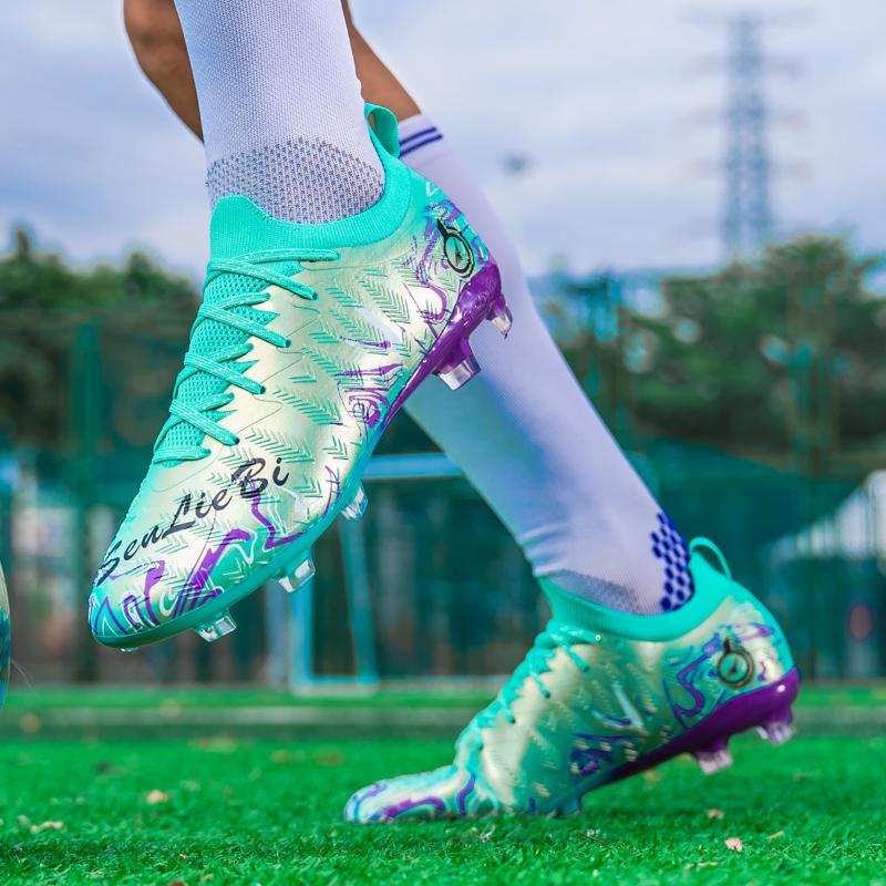 33-46 Men's High Top Elastic Sock Mouth Football Boots Outdoor Long Spikes Sports Football Boots Large Size Youth Sports Kid's Football Boots