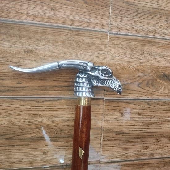 

Wooden Walking Stick, Nebula Dragon Head Walking Stick,Dragon Handle cane,Vintage Solid wands,Handle Cane for Men and Women