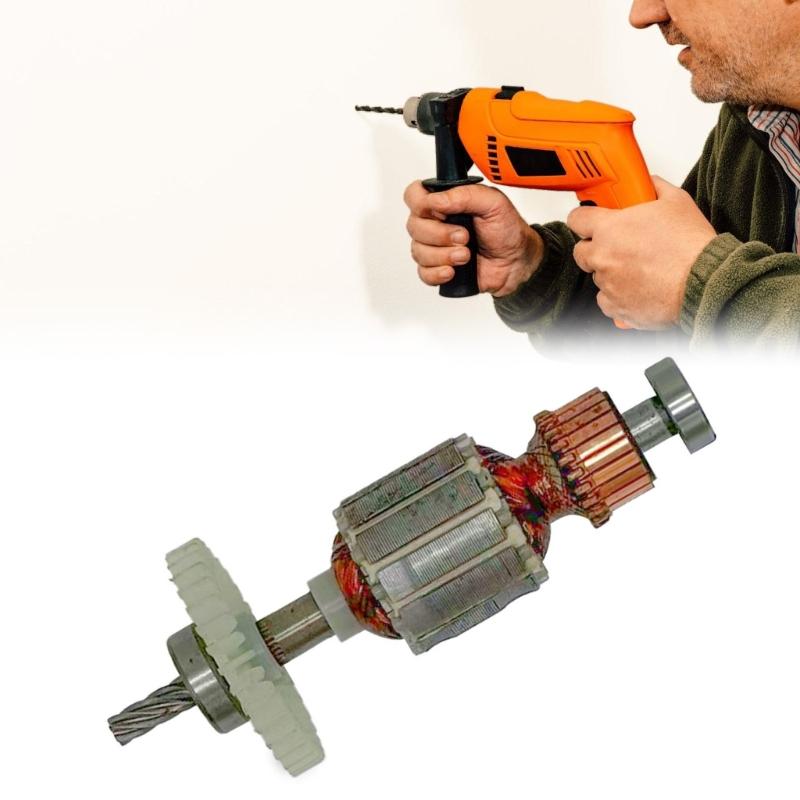 Copper Construction 10mm Electric Drill Rotor Engineered for Longevity Includes 6 Teeth and 608 626 Bearings for Power Tool