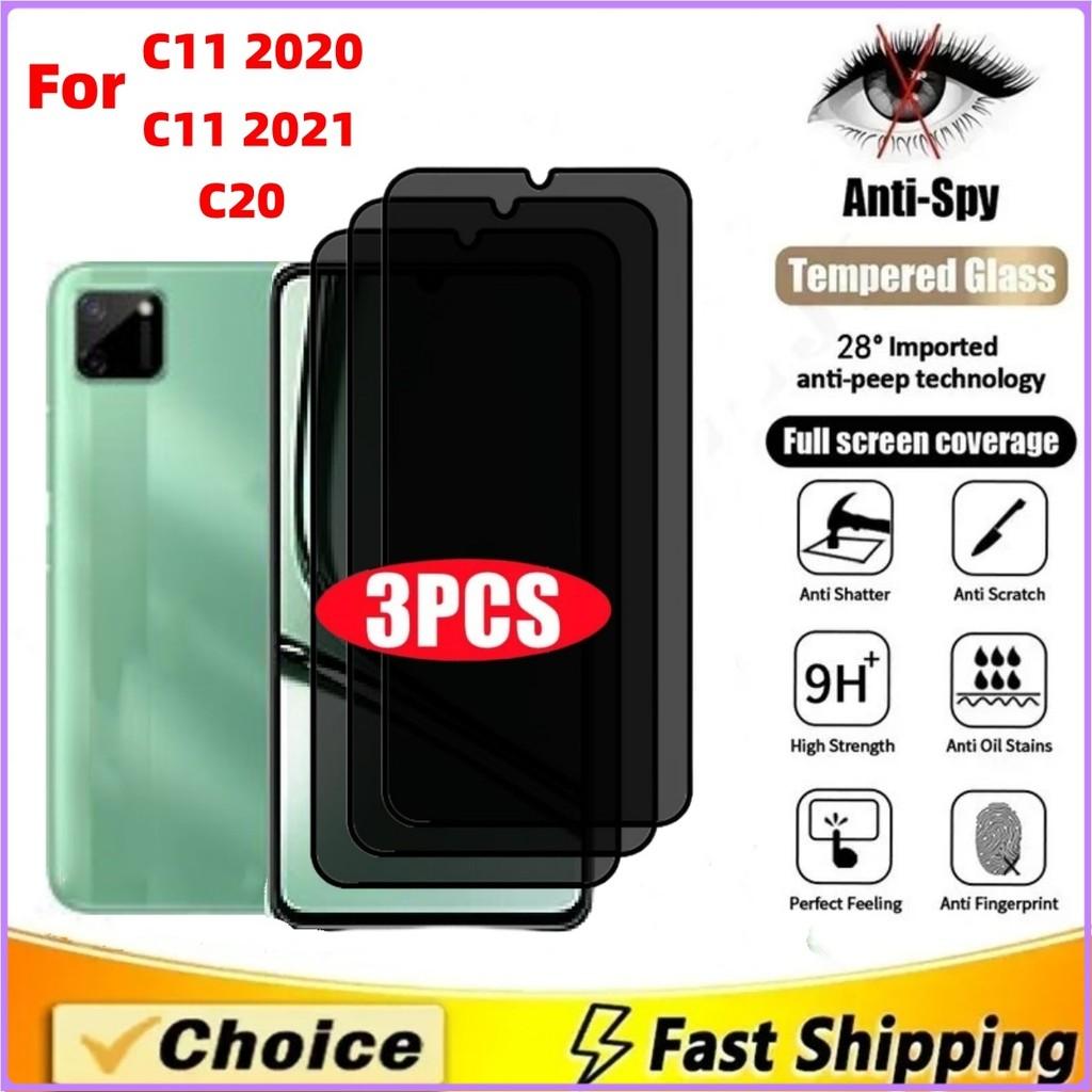 

3-5Pcs Privacy Screen Protector for Realme C11 C20 2020 2021 Mobile Phone Screen Tempered Glass Protector Anti-Peep Explosion Protective Case Realme C11 2020 =C11 2021= C20