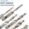12Pcs/Set Hexagonal Shank Taps Drill Bit Set with Storage Box Anti-slip HSS Screw Tap Drill Bit Tap Extractor