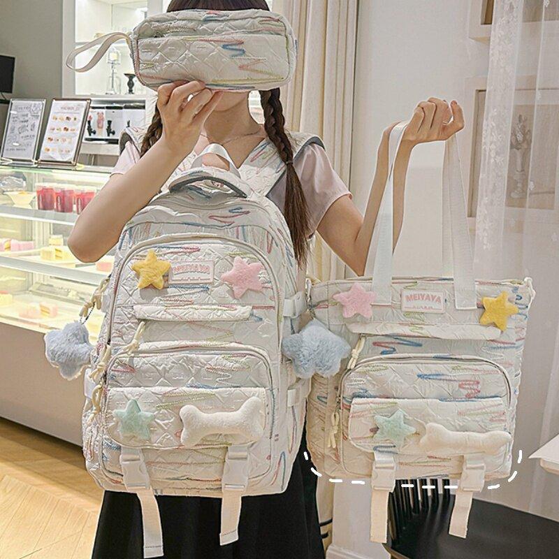 Schoolbag High-value Schoolbag Junior High School Girl Ins Wind Korean High School Student Elementary School Student Grade 1-1 Backpack Female