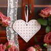 20Pcs Heart-shaped Greeting Cards Handwritten Blank Alien Love Card Can Hang Rope with Holes Gift Card Valentine's Day
