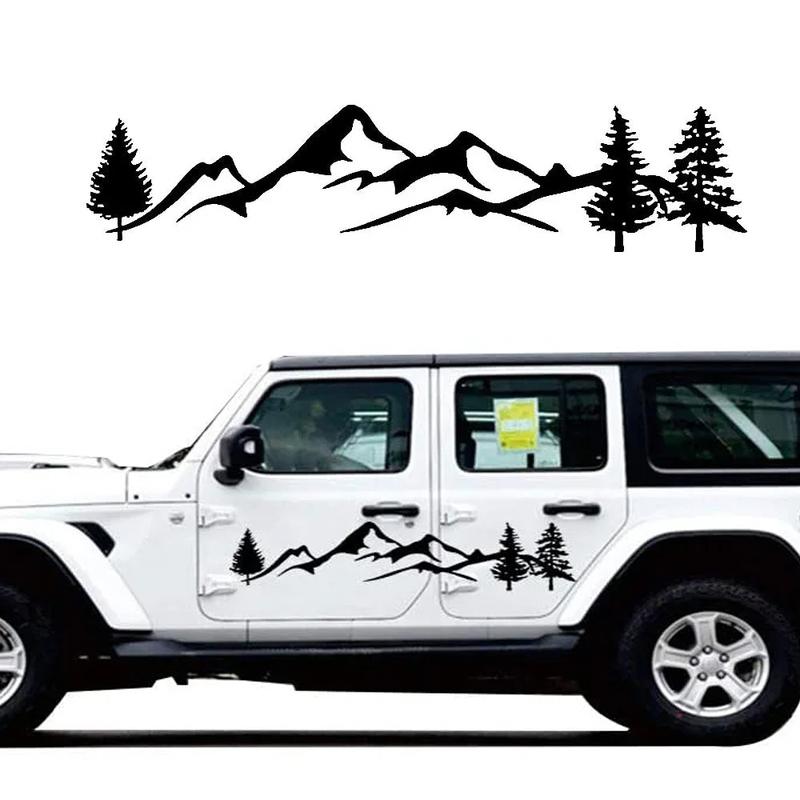 Car Door Side Stickers For Jeep Renegade Patriot Wrangler JK JL Trail Hawk Rubicon Compass Vinyl Film Decals Auto Accessories