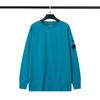 CP Lenses Men's Loose Solid Color Round Neck Pullover Terry Sweater Jacket Casual Trend Youth Trendy Brand Men