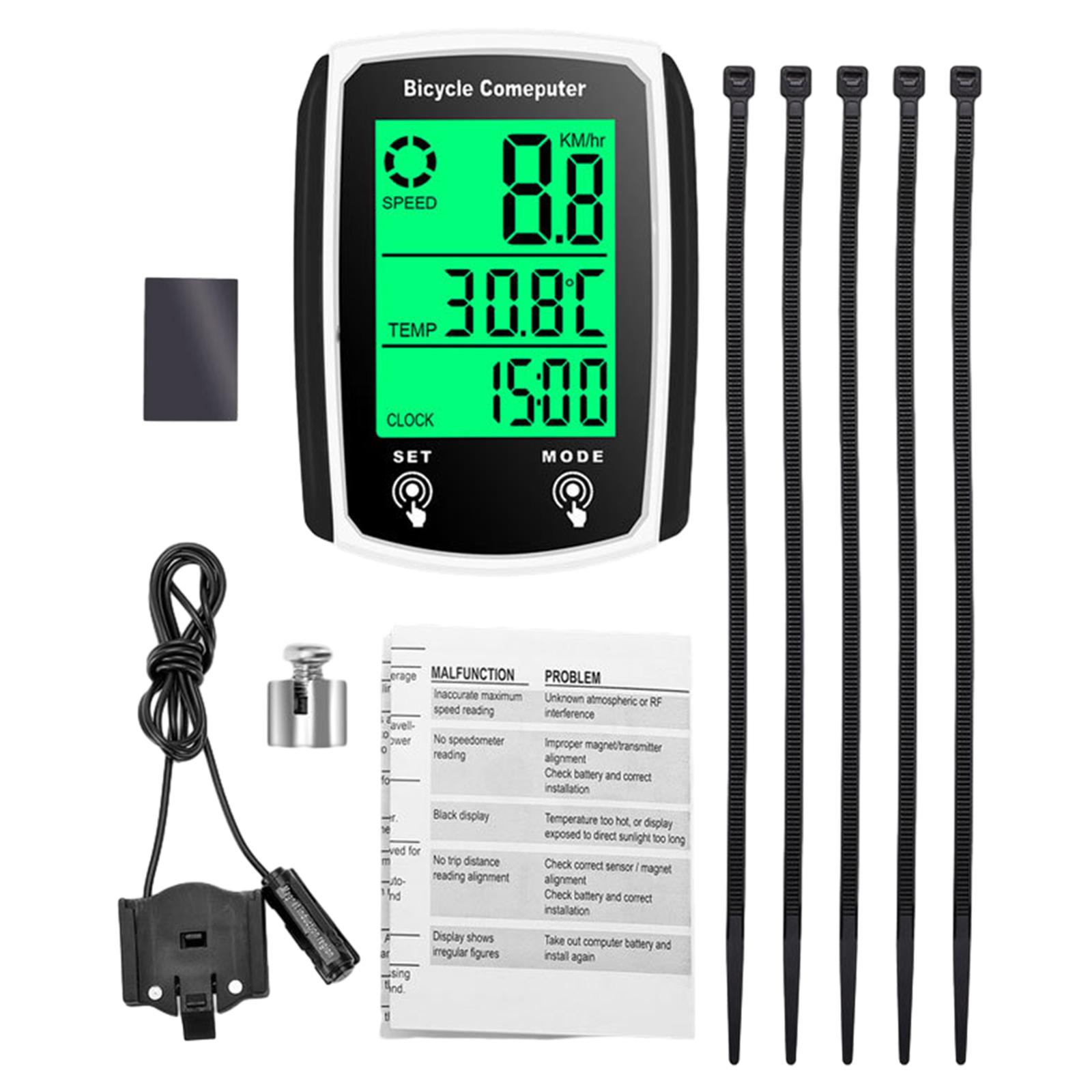 

Мини велокомпьютер водонепроницаемый спидометр одометр для велосипеда с 19 функциями для шоссейного велосипеда проводной GPS велокомпьютер