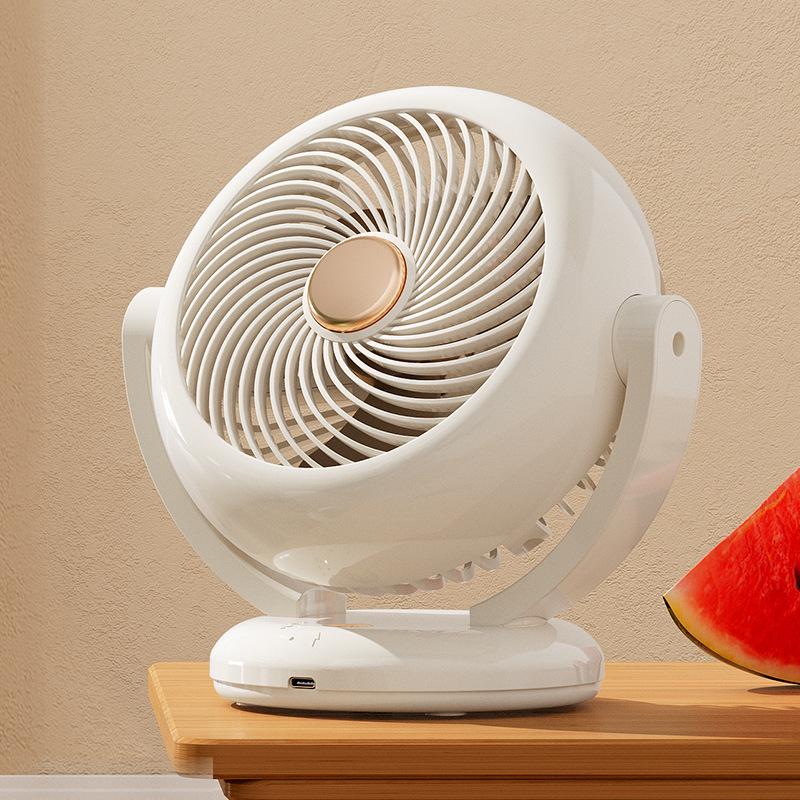 2026 Cute Rechargeable Mini Shaking Fan – Long Battery Life, Portable USB Desk Fan Rechargeable