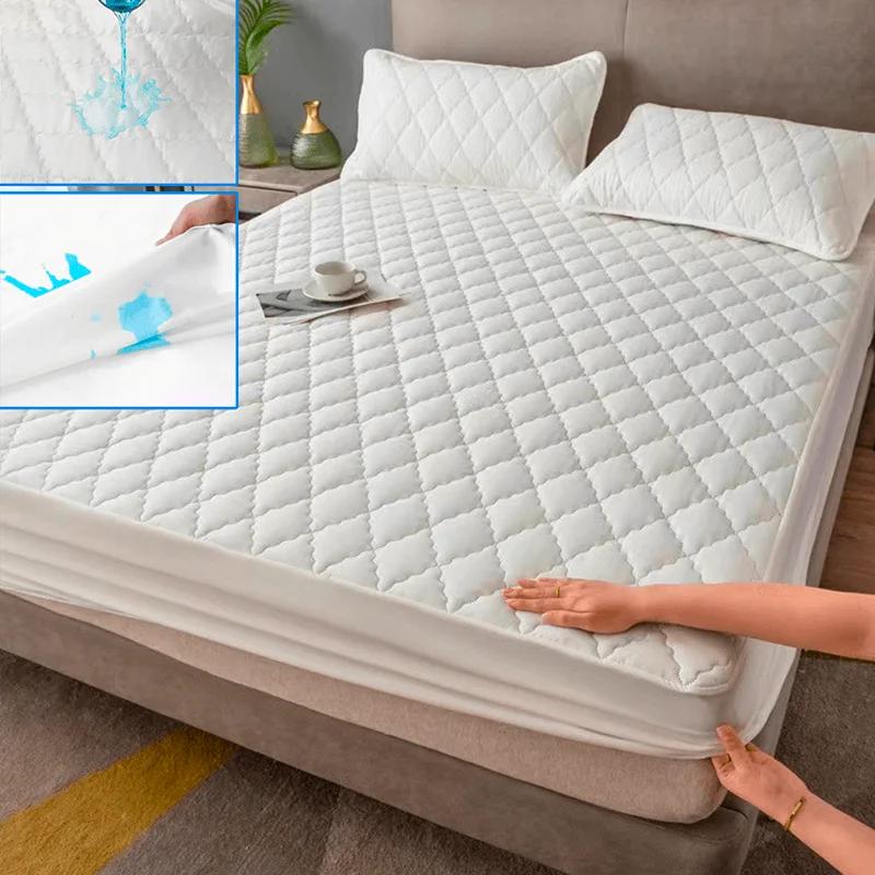New Waterproof Thicken Mattress Covers Adjustable Fitted Sheets Bed Covers Mattress Pad Protector Sheets For Bed