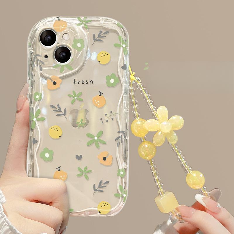 

Применимо к Apple 15 Чехол для мобильного телефона iPhone 14/13promax3 Полный экран Цветочная цепочка 11/12 Прозрачный силикон iPhone 13