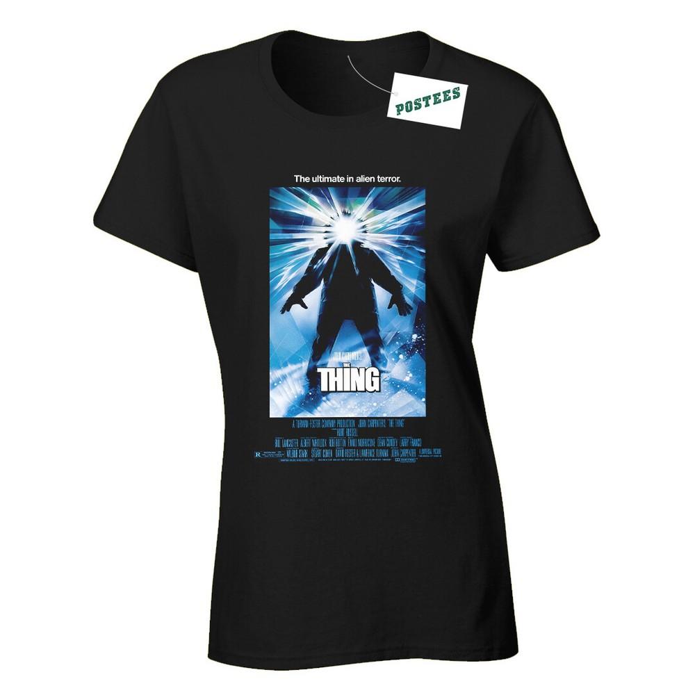 Retro Movie Poster Style Inspired By The Thing Ladies Fitted DTG T-Shirt