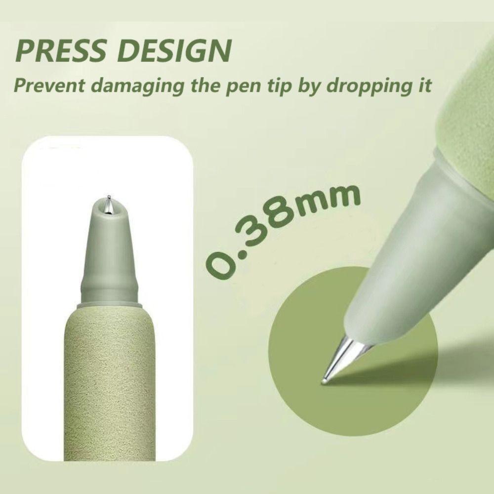 4PCS/Box 0.38MM Tip Fountain Pen Replaceable Ink Sac Gel Pen Quick-drying Neutral Pen  Student Test