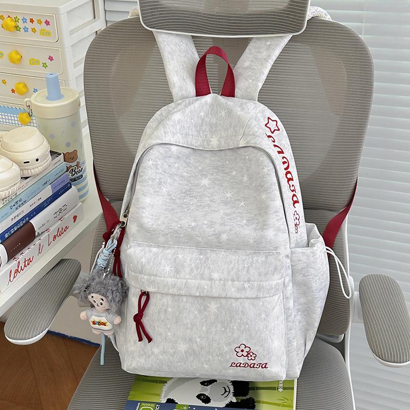 Schoolbag New High-value Japanese Schoolbag Female Fresh, Sweet and Cute Star Backpack Junior High School Students Lightweight Backpack