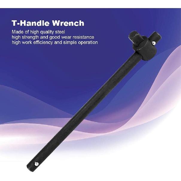 Sliding Wrench Breaker Bar Sliding T Handle Socket Wrench Breaker Bar Heavy Duty Steel with High Torsion Force and High Strength(1" inch)