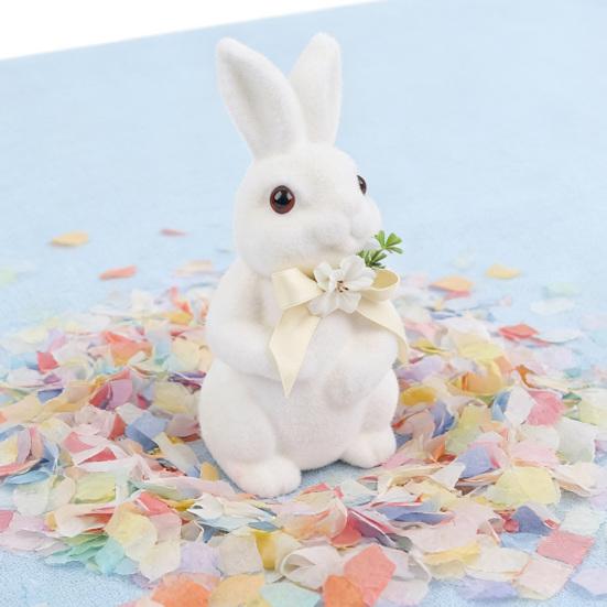 Bunny Ornament Easter Decoration with Artificial Moss Resin Core Waterproof UV-Resistant Outdoor Spring Centerpiece Decor