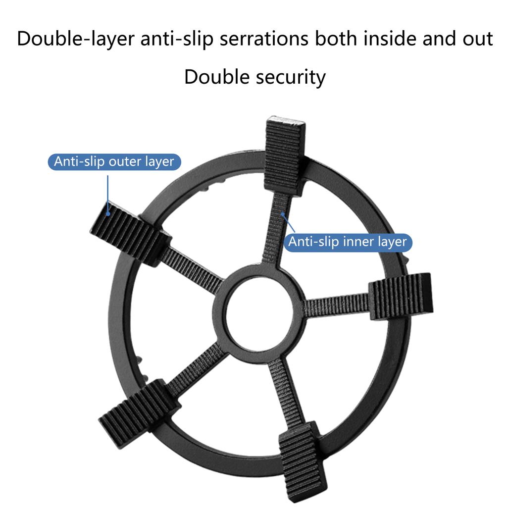Heavy Duty Cast Iron Gas Burners Rings Stabilizer Nonslip Heat Resistant Trivet Slip Resistant Gas Stove Wok Rack