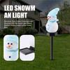 ABWR-Snowman Solar Lights Christmas Solar Powered LED Snowman Light Decor Outdoor Garden Stake Lamps Xmas
