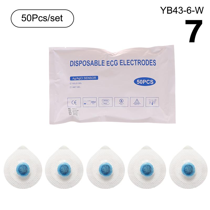 Multi Sizes Adult 50 PCS White Non-woven Fabrics Disposable ECG Electrodes Medical Electrode Patch Nonwoven ECG Electrode Pads