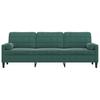3 Seater Sofa with Decorative Cushions Dark Green 210 Cm Velvet