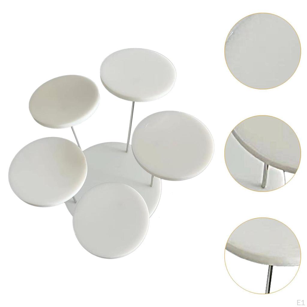 Round Acrylic Display Riser Jewelry Stand Earrings Cupcake 5 Layer Organizer Holder Rack for