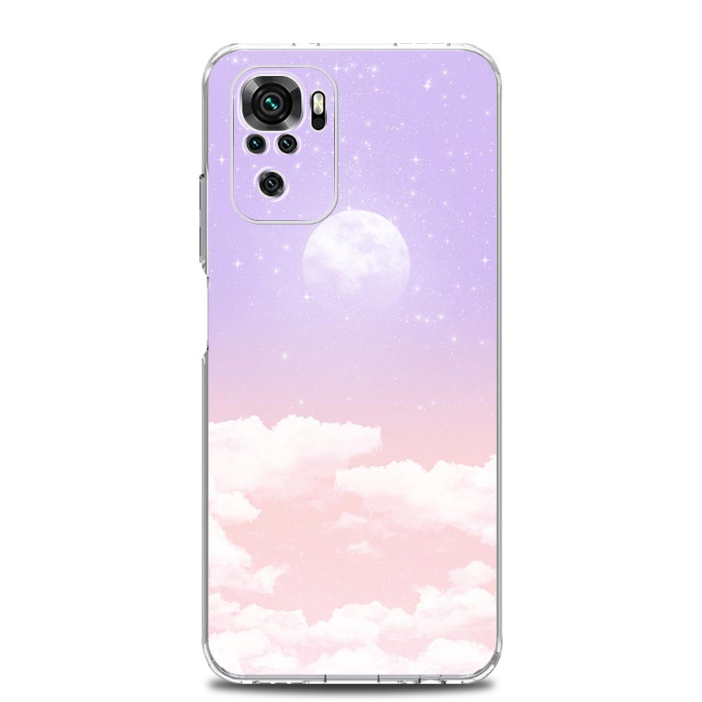 Capa de Celular Minimalista Desenho Sol Lua Para Xiaomi Redmi Note 15 14 13 12 4G 10 11 Pro Plus 5G 14C 13C 12C 10C 9A