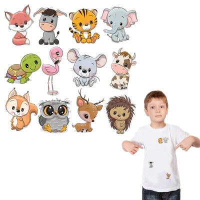 Kleine dieren thermische overdracht voor huisdierpop kinderen T-shirt DIY kleding stickers warmte pers applicatie patches strijk patches