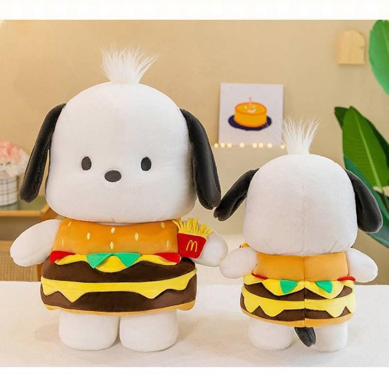 New Soft Plush Hamburger Pacha Dog Doll Wholesale For Bed Decoration And Claw Machine