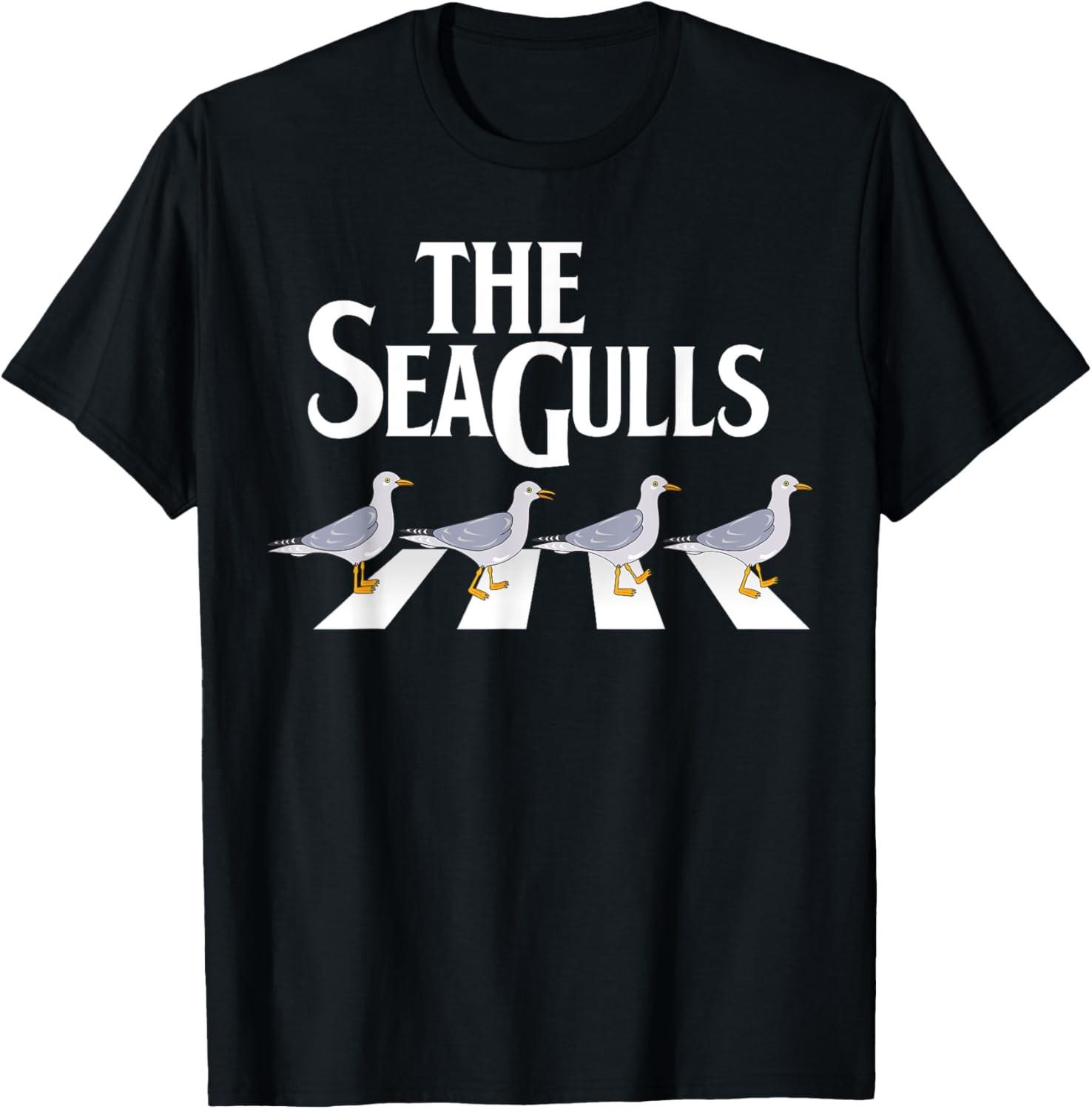 The Seagulls Funny Beach Classic Rock Novelty Gift T-Shirt S